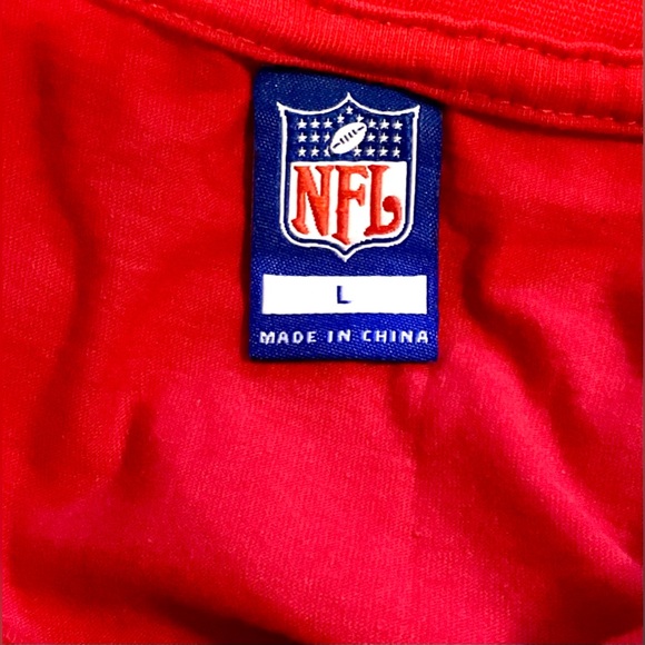 NFL San Francisco 49ers Red T-Shirt with Logo Tag - Picture 4 of 7